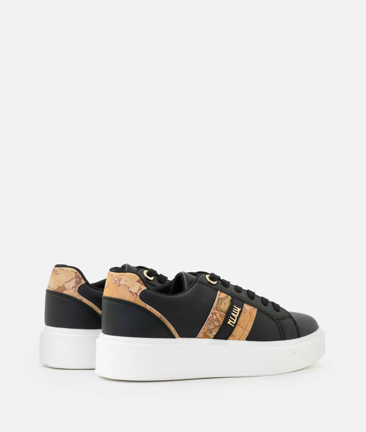 Alviero martini 1a classe Sneakers in eco nappa con logo e bande Geo Classic Nere Nuova