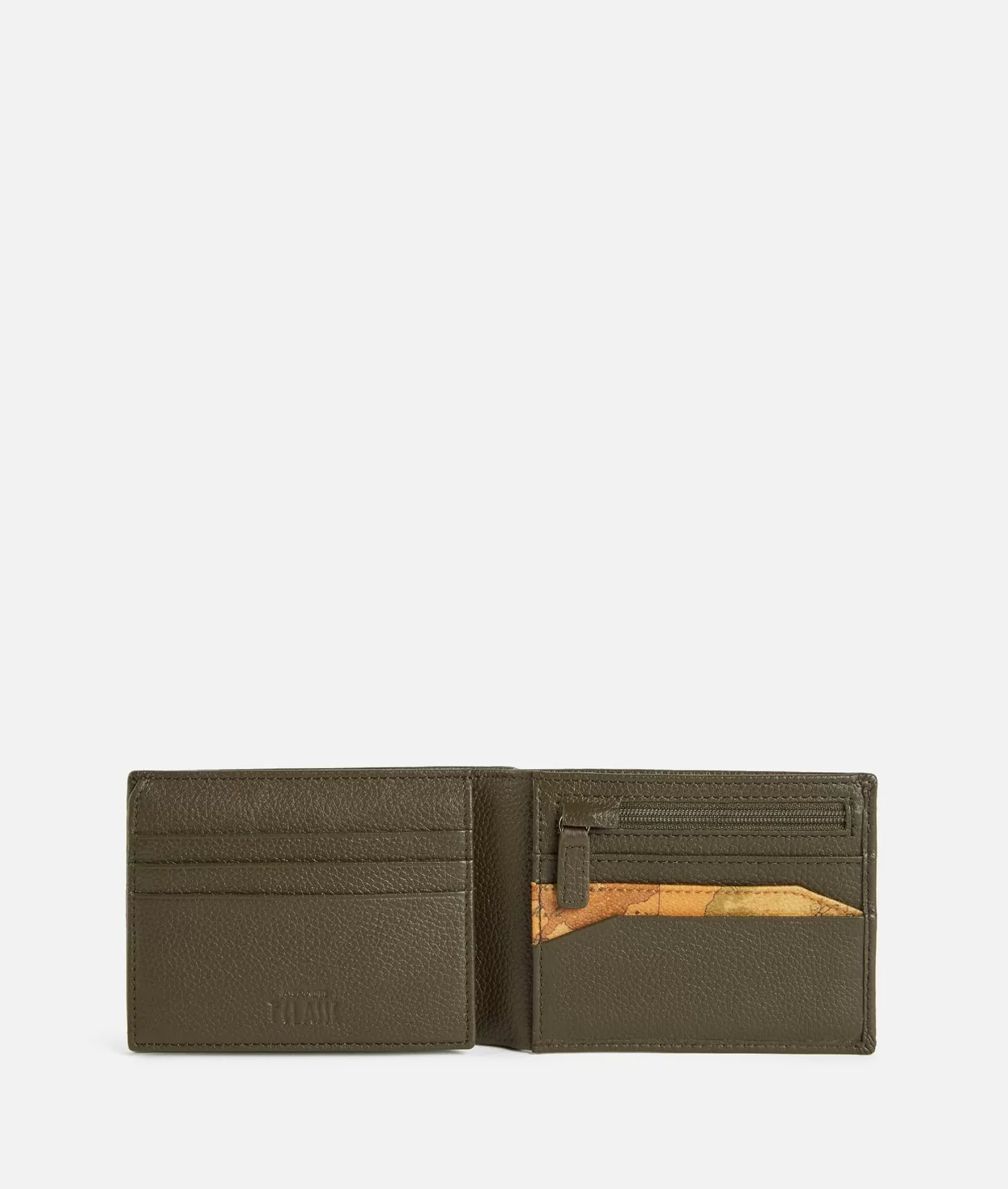 Alviero martini 1a classe Beta Leather portafoglio medio Verde Militare Qualità Garantita