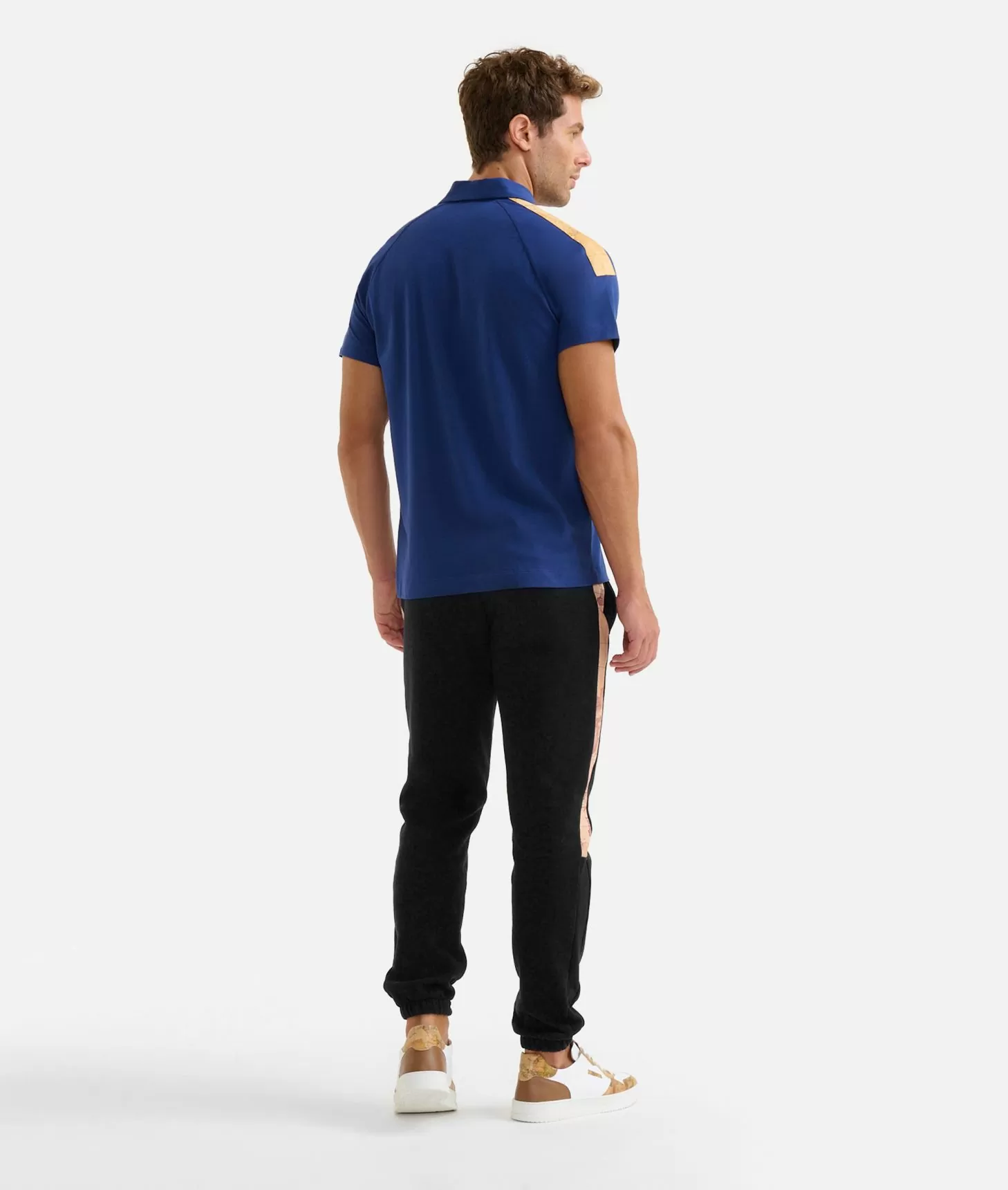 Alviero martini 1a classe Polo in cotone stretch con dettagli spalle Blu Klein Sconto di tempo limitato