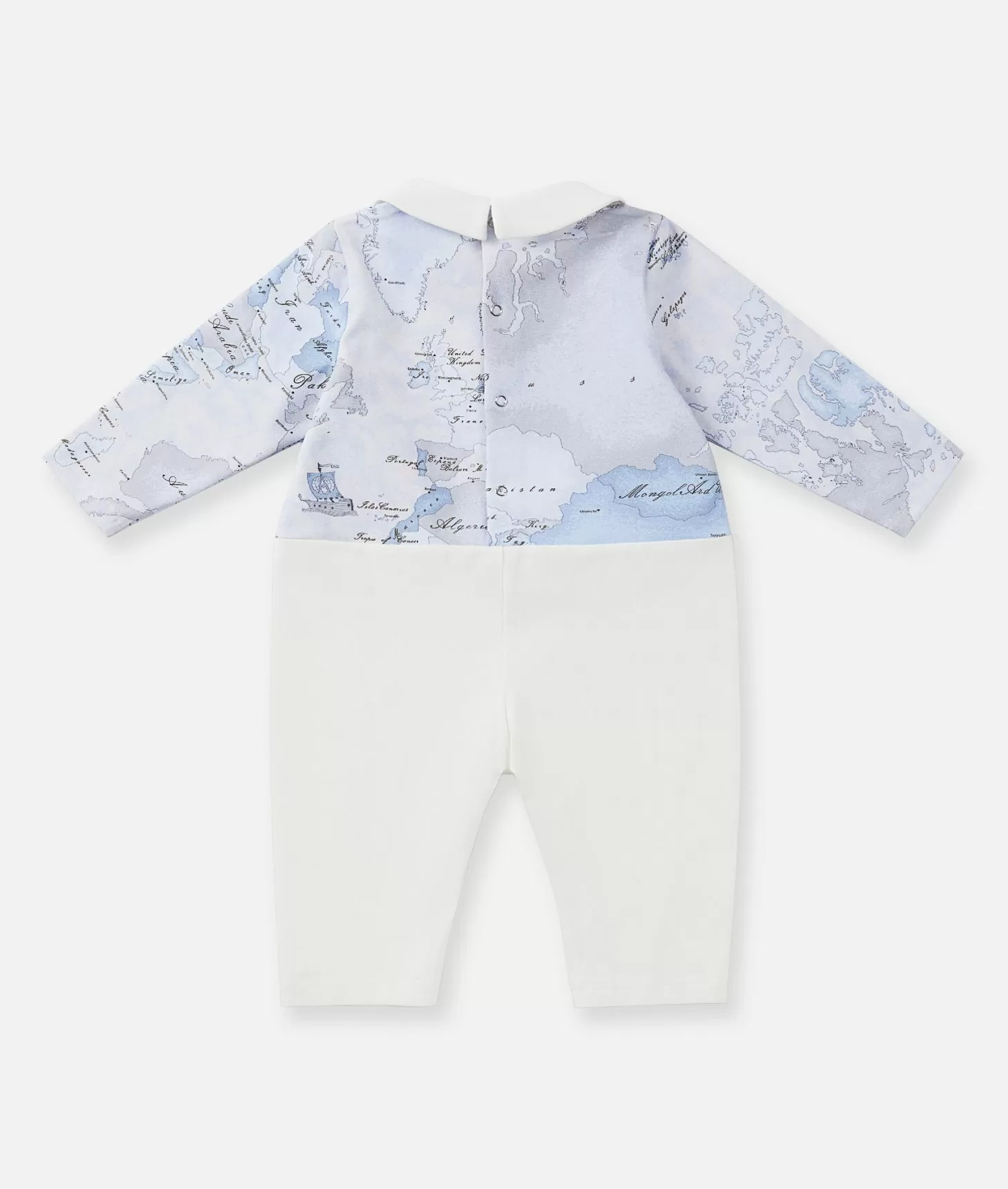 Alviero martini 1a classe Tutina in cotone senza piedini Geo Lord Azzurra Offerta Giorno del Papà
