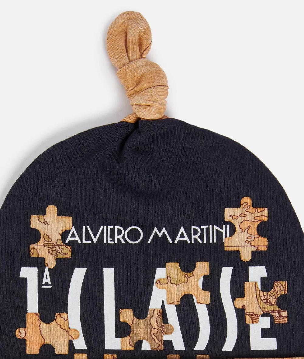 Alviero martini 1a classe Cappellino in cotone Geo Puzzle Blu Offerte giornaliere