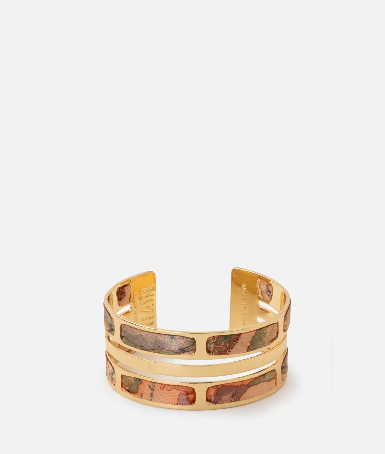 Alviero martini 1a classe Bangle doppio con nastro Geo Classic Oro Chiaro Fino al 50% di sconto