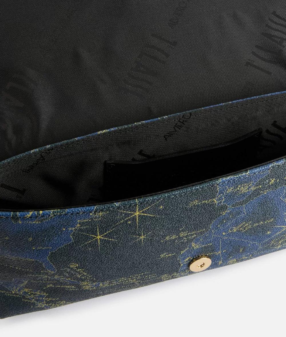 Alviero martini 1a classe Geo Midnight pochette con patta Blu Notte Sconti questo mese