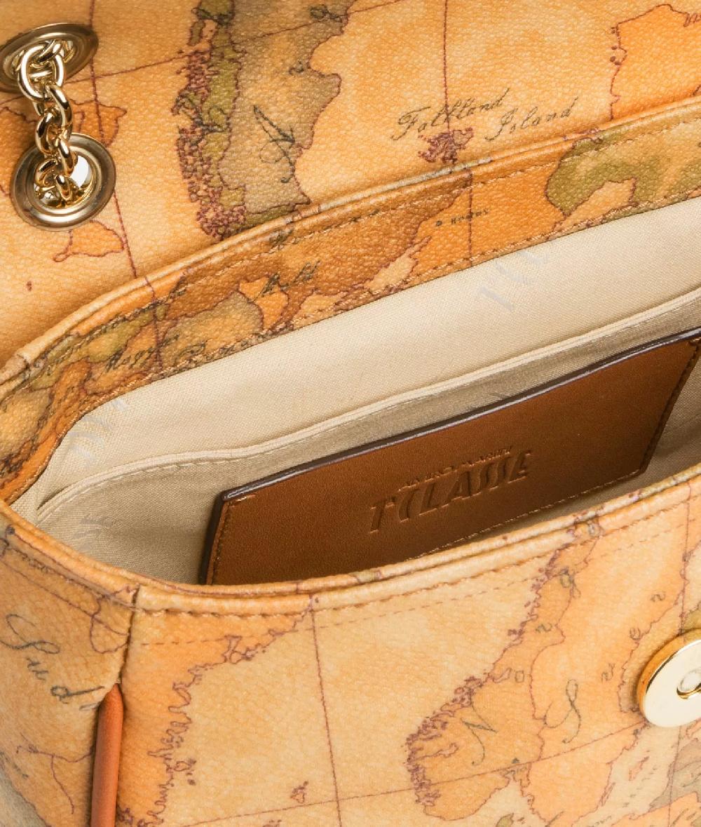 Alviero martini 1a classe Geo Classic Borsa piccola con lettering In Vendita