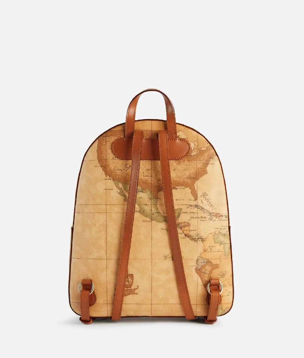 Alviero martini 1a classe Zaino tre tasche in tessuto stampa Geo Classic Naturale Vendite Flash