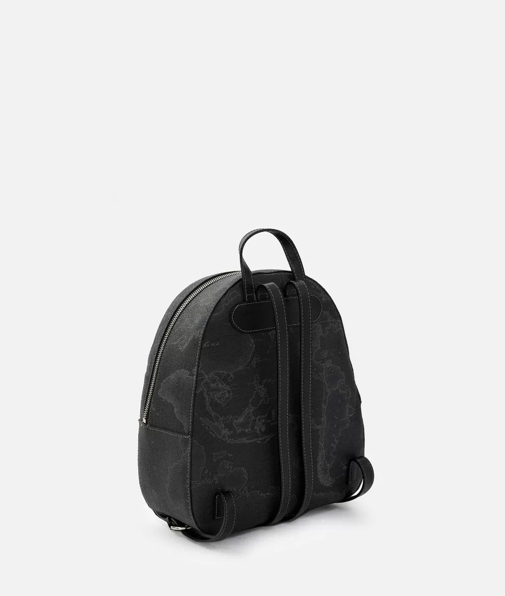 Alviero martini 1a classe Geo Black zaino con inserti frontali in pelle Sconto di tempo limitato
