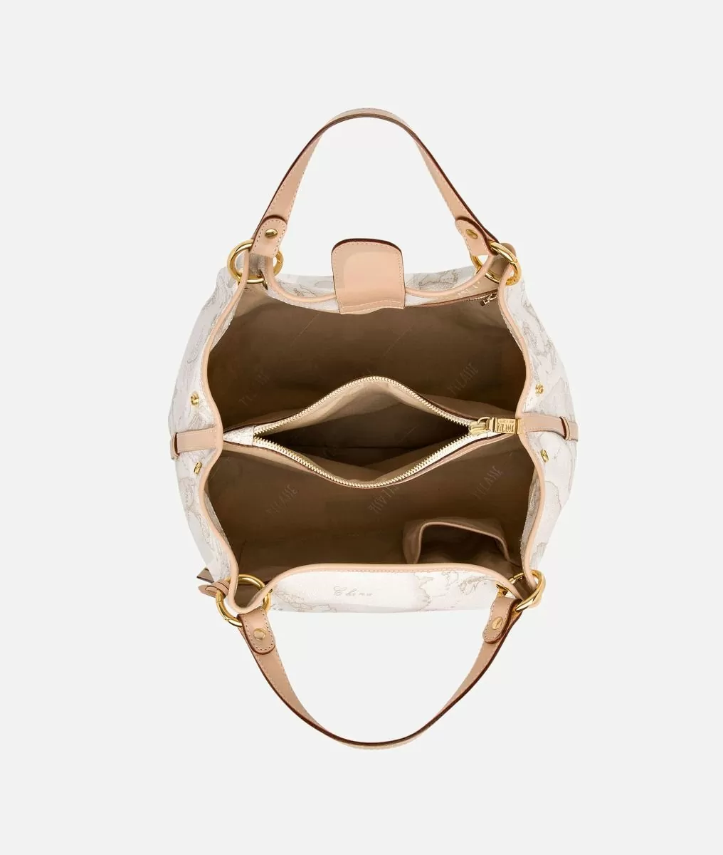 Alviero martini 1a classe Geo White Borsa media a mano Offerta Giorno del Papà
