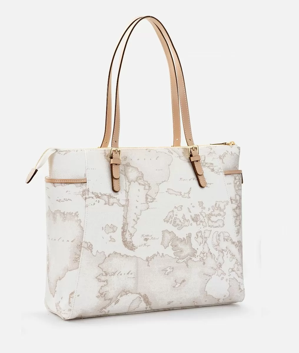 Alviero martini 1a classe Geo White tote bag grande Latest fashion