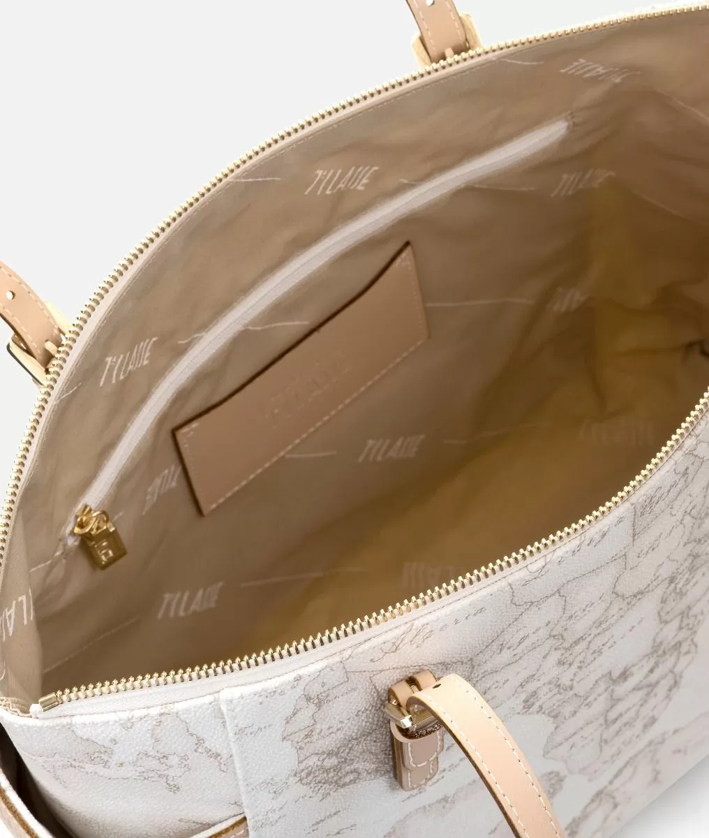 Alviero martini 1a classe Geo White tote bag grande Latest fashion